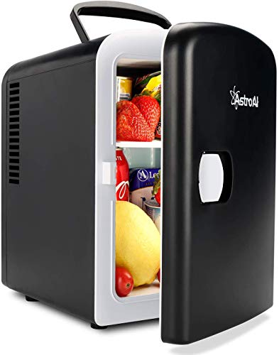 AstroAI Mini Refrigerador, Mini Nevera Portátil para el Skincare 4L 6 Latas  de Refrescos, Mini Neveras 220V/12V para Enfriar y Calentar (Semi-azul y  verde)